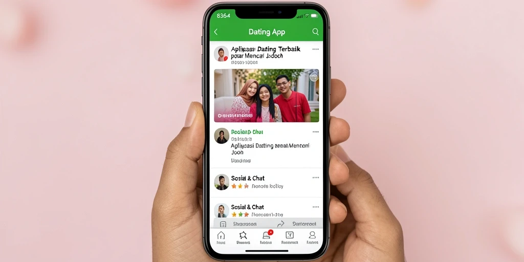 Screenshot aplikasi 8364 menampilkan antarmuka kencan yang menarik dan mudah digunakan.