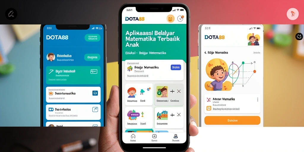 Antarmuka aplikasi DOTA88 yang menarik dan interaktif untuk belajar matematika.