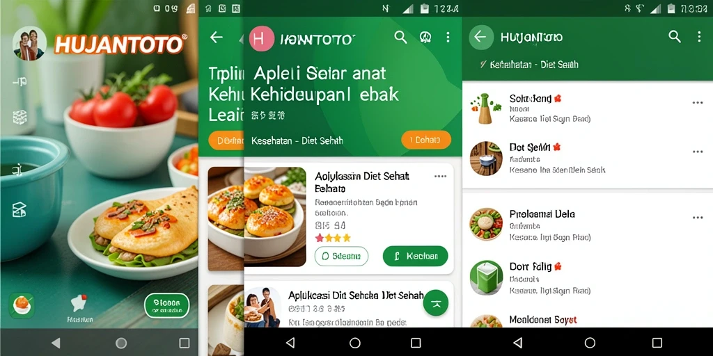 Antarmuka HUJANTOTO yang ramah pengguna untuk diet sehat.