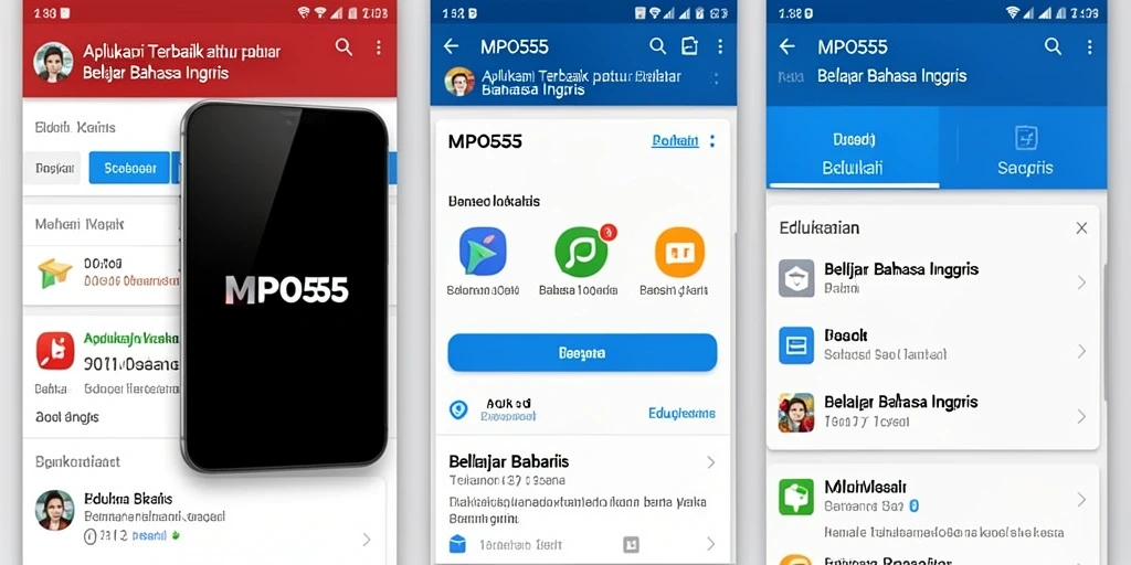 Tampilan antarmuka MPO555 yang bersih dan intuitif untuk belajar Bahasa Inggris.