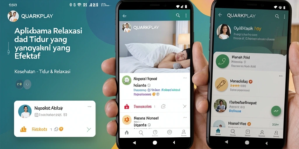 Antarmuka QUARKPLAY yang sederhana dan fungsional untuk tidur dan relaksasi.
