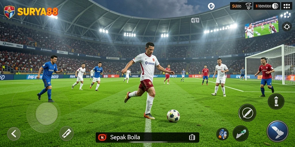 Antarmuka <strong>SURYA88</strong> yang menarik menampilkan aksi sepak bola terbaik.
