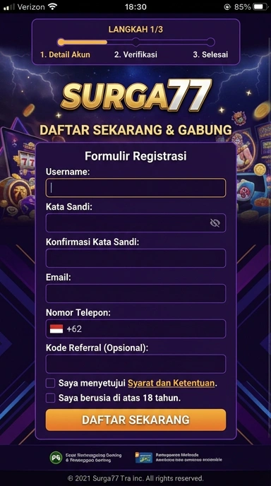 Buat Akun Baru di Surga77 dengan Mudah